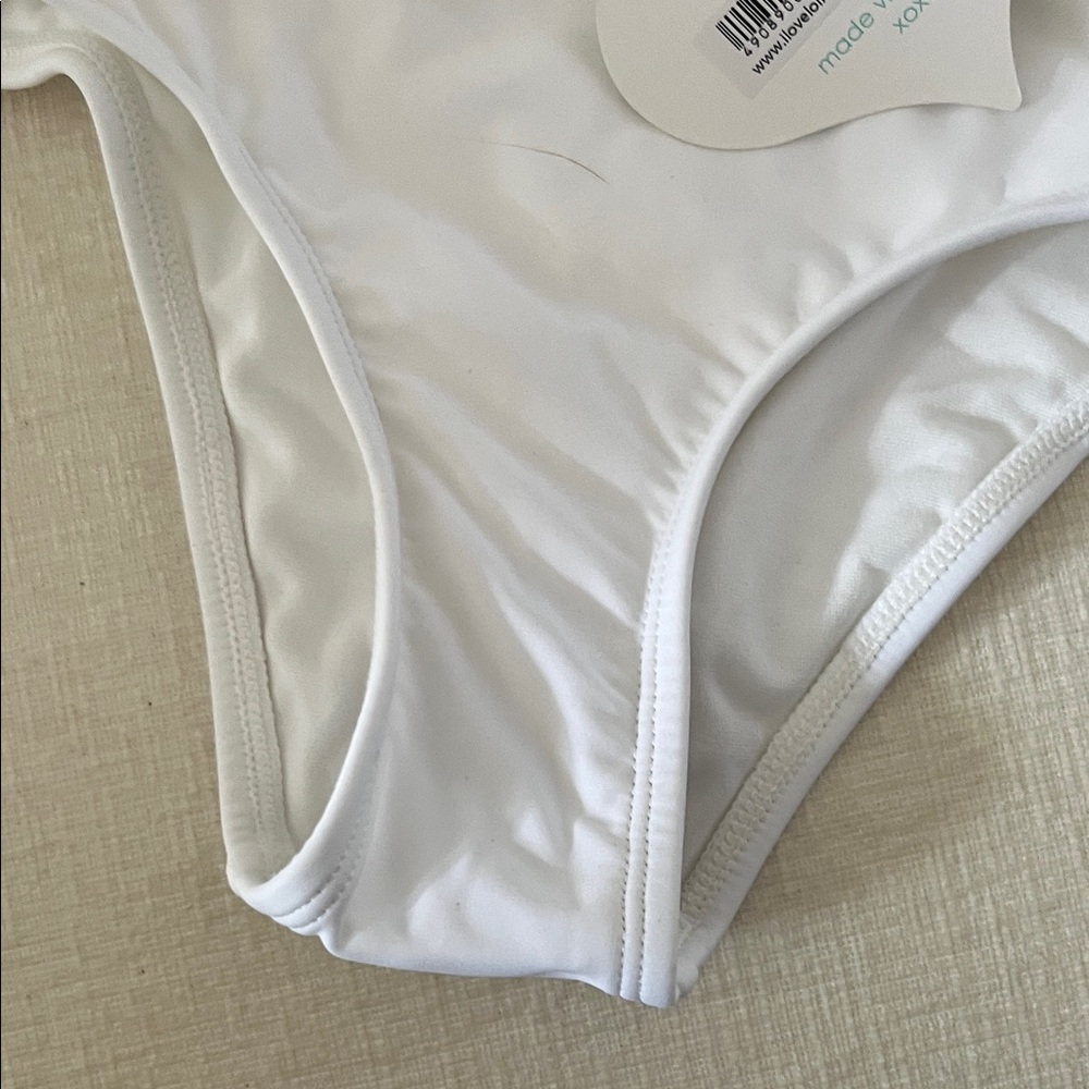 White Ruffled Bikini Bottom - Picture 6 of 10